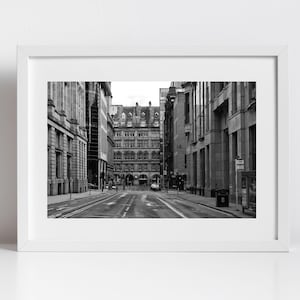 Glasgow Black And White Photography Poster