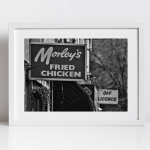 Morley&#39;s Fried Chicken South London Print Black and White