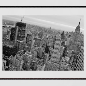New York Skyline Poster Empire State Building Black And White Photography Print
