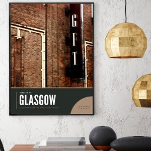 Glasgow Film Theatre Photography Print, Glasgow Cinema Poster, Large Glasgow Wall Art