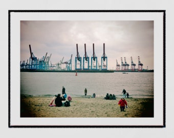 Hamburg Photography Print: Strandperle Beach Scene, Germany