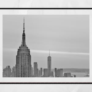 Empire State Building New York Black And White Photography Poster