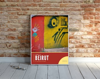 Beirut Street Art Photography Poster