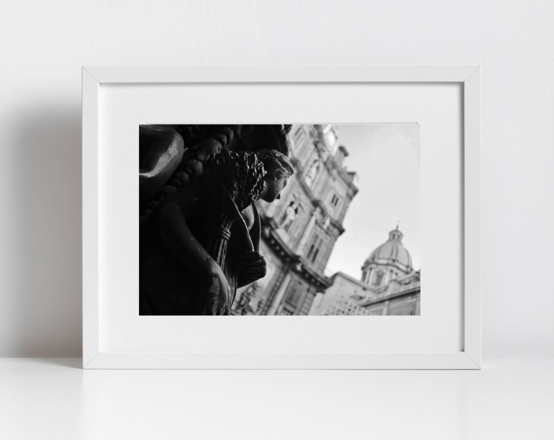 Four Corners Palermo Sicily Black and White Photography Wall Art - Etsy