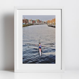 River Liffey Dublin Print Rowing Art