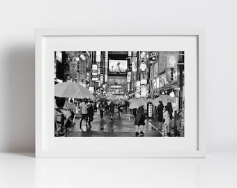 Shinjuku Tokyo Japan Black And White Photography Print