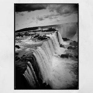 Iguazu Falls Black And White Photography Print image 5