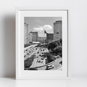 Sao Paulo Poster Brazil Black And White Photography Print