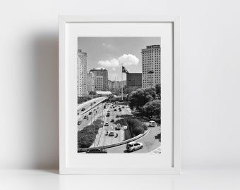 Sao Paulo Poster Brazil Black And White Photography Print