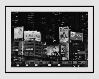 Stampa fotografica in bianco e nero di Shinjuku Tokyo