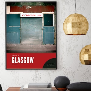 Glasgow Humour Original Fine Art Photography Poster, &#39;Streets of Glasgow&#39; series - C&#39;mon In