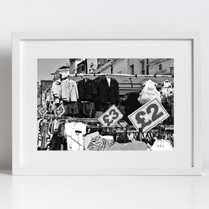 Deptford Market London Street Black And White Photography Print