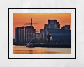 Glasgow Photography Print River Clyde Tall Ship Riverside Museum Wall Art