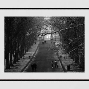 Glasgow Queen&#39;s Park South Side Print Winter Black And White Photography Wall Art