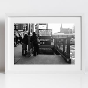 Harlem Black And White Photography New York Subway Print