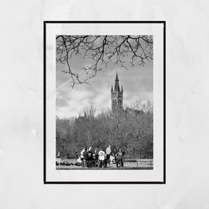 BMX Poster Glasgow Kelvingrove Skate Park Black And White Photography Print