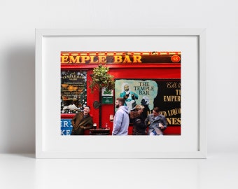 Impresión de arte de pub irlandés Temple Bar Fotografía de Dublín