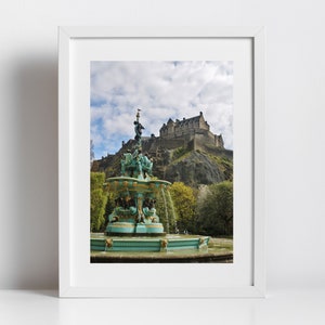 Edinburgh Castle Ross Fountain Photography Print image 1