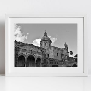 Palermo Cathedral Black And White Photography Print
