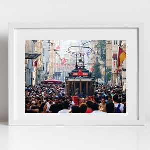 Istanbul Taksim Tram Street Fotografie Druck Kunst