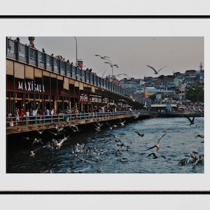Istanbul Galata Bridge Photography Print Poster