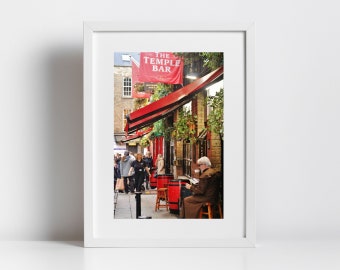 Fotografía de arte de Temple Bar, decoración de pub irlandés, Dublín