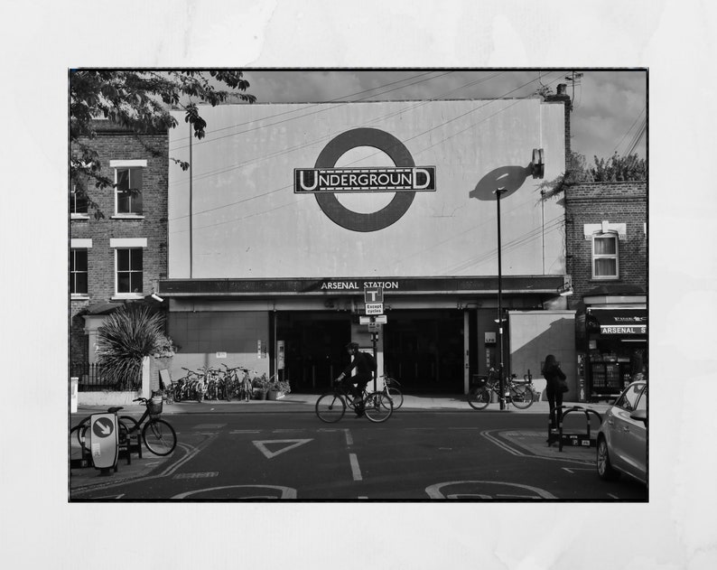 Arsenal London Black and White Street Photography Print - Etsy