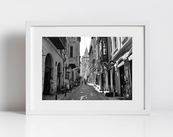 Istanbul Wall Art Galata Tower Black And White Photography Print