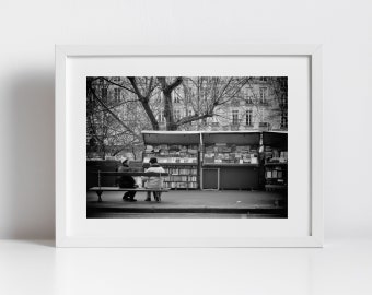 Paris Photography Print Bouquinistes Seine Booksellers Poster