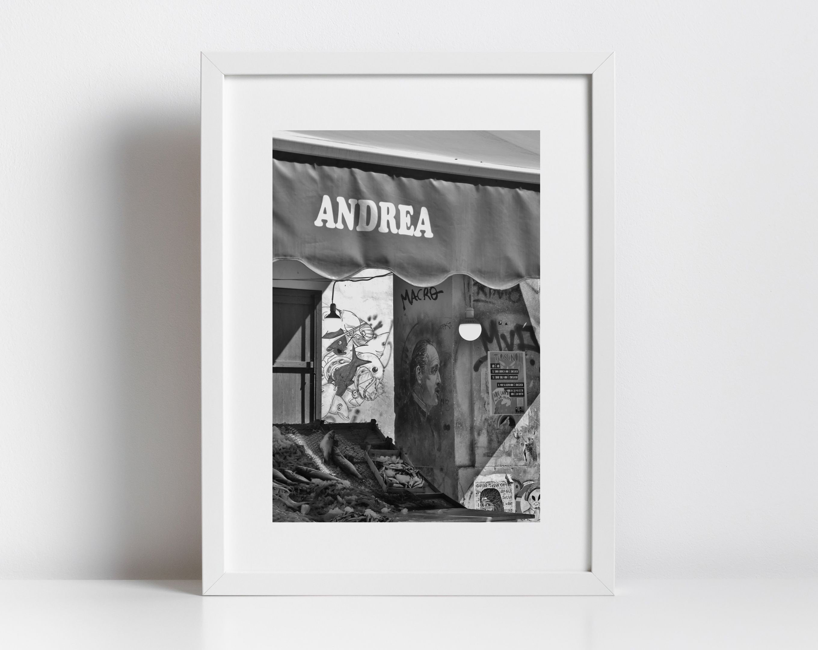 #476 風景 鉛筆画 モノクロ アクリルフレーム付き 476 風景 鉛筆画 モノクロ アクリルフレーム付き Italian mafia