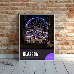 Glasgow Poster Print, Glasgow Gift, George Square Glasgow