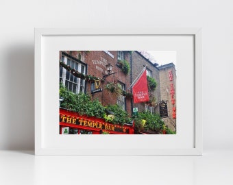 Impresión artística de pub irlandés Temple Bar Fotografía de Dublín