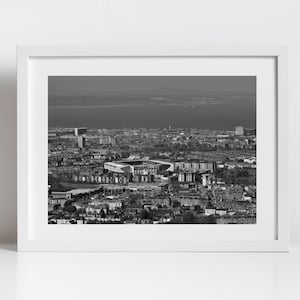 Hibernian FC Easter Road Black And White Photography Print