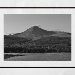Isle of Arran Goatfell Scotland Landscape Black And White Photography Poster