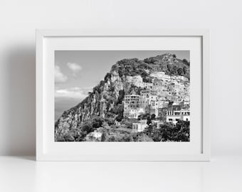 Capri Print Amalfi Coast Italy Black And White Photography