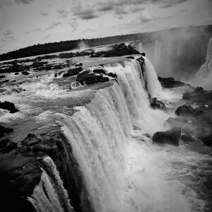 Iguazu Falls Black And White Photography Print image 6