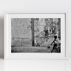 Mumbai India Street Art Black And White Photography Print