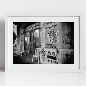 Beirut Poster Lebanon Black And White Street Photography
