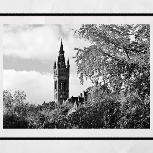 Glasgow University Print Kelvingrove Park Photography Etsy UK