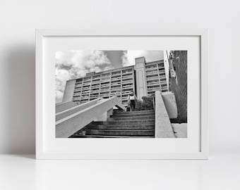 Brutalist Print Leith Edinburgh Fotografie Druck