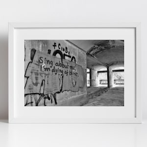 Kendrick Lamar Art Graffiti schwarzweiß Fotografie Druck