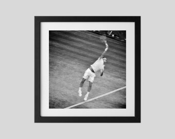 Roger Federer Poster Wimbledon Tennis zwart-wit fotografie afdrukken