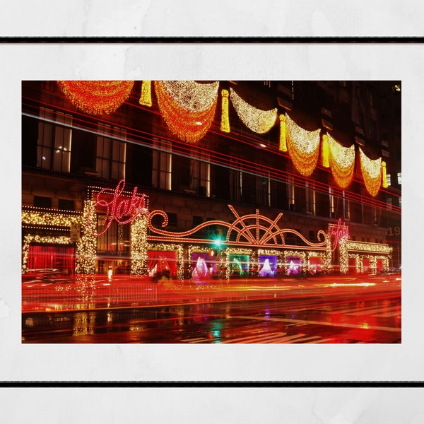 Saks Fifth Avenue New York Christmas Photography Print