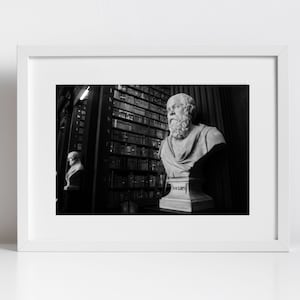Sokrates Schwarz-Weiß-Druck The Long Room Trinity College Dublin Wandkunst