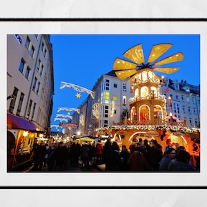 Christmas Decor Dresden German Market Print