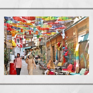 Istanbul Umbrellas Street Karakoy Photography Print