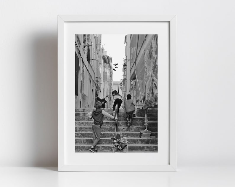 Le Panier Marseille Street Photography Print (Black And White) image 5
