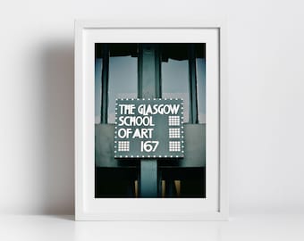 Impresión de póster de Charles Rennie Mackintosh de la Escuela de Arte de Glasgow