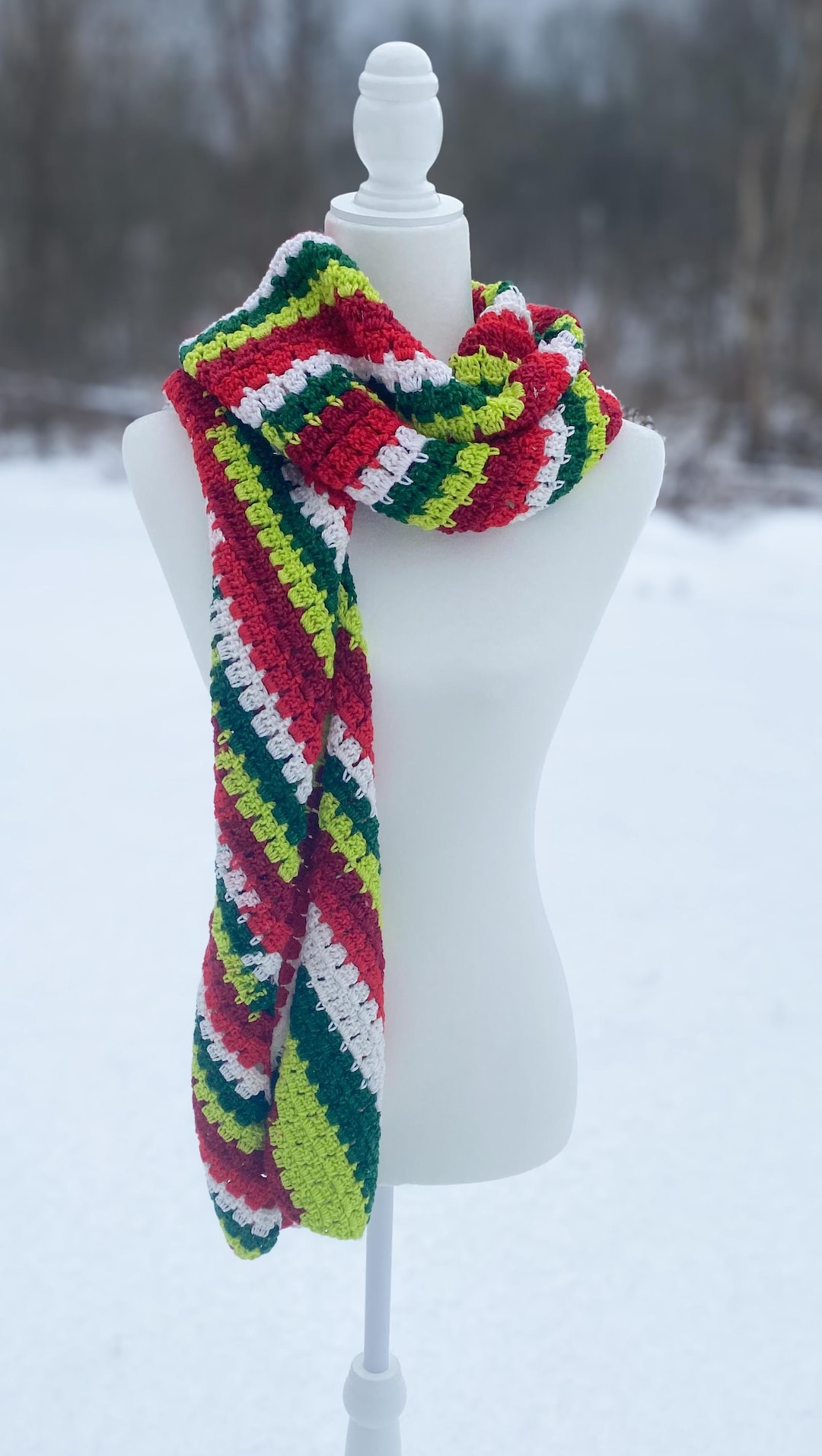 Festive Oversized Crochet Scarf - Etsy