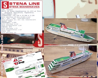 Stena Scandinavica (Stena Line 1974) kaartmodel veerbootkit